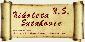 Nikoleta Šutaković vizit kartica